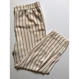 Anthropologie Pinstripe, elastic waist with clasp